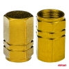 Aluminiowe nakrętki na wentyle kapturki żółte 4 szt AMIO-03633