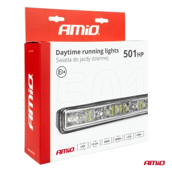 Światła do jazdy dziennej AMiO DRL 501 HP AMIO-01520