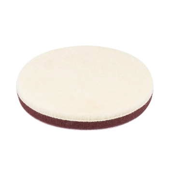 Pad polerski wełniany futro polerskie hard twardy na rzep 125 mm AMiO-03706
