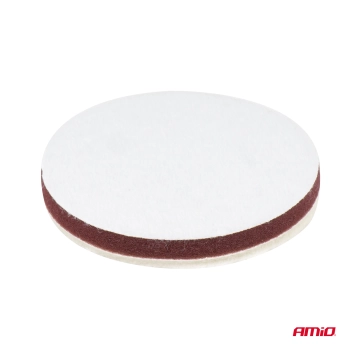 Pad polerski wełniany futro polerskie hard twardy na rzep 125 mm AMiO-03706