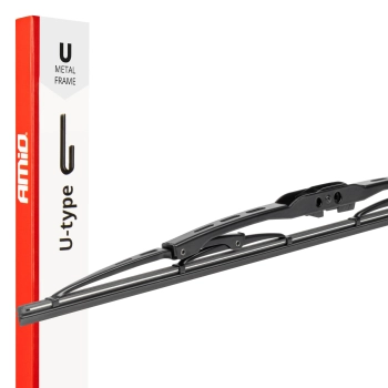 Wycieraczka samochodowa szkieletowa metalowa U-Type uniwersalna 18" 450 mm 45 cm AMIO-04008