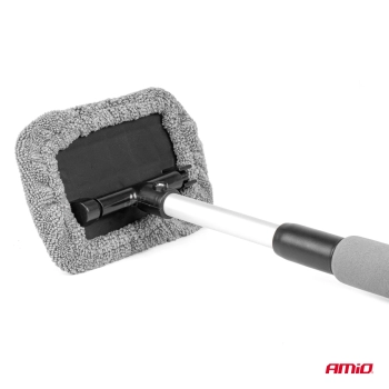 Myjka do szyb okien luster teleskopowa prostokątna mikrofibra 30,5/46 cm AMIO-03859