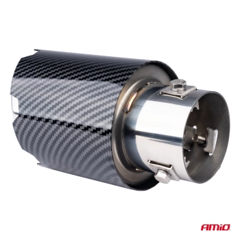 Końcówka tłumika wydechu stal nierdzewna carbon AMIO-04065