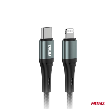 Kabel do ładowania USB-C - IPHONE LIGHTNING 20W 100cm AMIO-03916