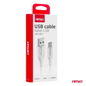 Kabel do ładowania USB-A - USB-C 3A 200cm FullLINK AMIO-03918