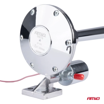 Klakson fanfara sygnał dźwiękowy chrom 640 mm 12V 24V AMIO-04076