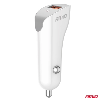 Ładowarka samochodowa USB-A 2.1A AMIO-03873