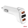 Ładowarka samochodowa 2x USB-A + woltomierz 3.1A AMIO-03887