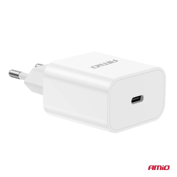 Ładowarka sieciowa 230V 20W USB-C AMIO-03891