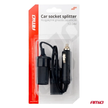 Rozgałęźnik rozdzielacz gniazda zapalniczki samochodowej 12V 24V AMIO-03801