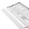 Ramka tablicy rejestracyjnej metalizowana biała AMIO-03180