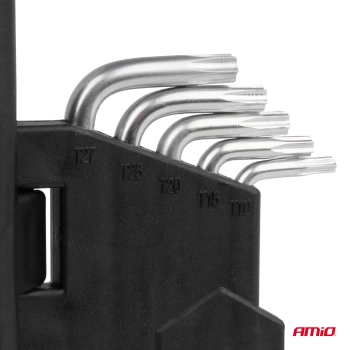 Klucze TORX długie 230 mm 9 szt. TKL AMIO-01039