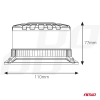 Lampa ostrzegawcza błyskowa kogut LED W28B 12V 24V AMIO-04109