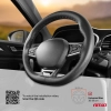 Pokrowiec sznurowany perforowany na kierownicę samochodową M 38-39cm OTOM-OTDK201