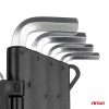 Klucze IMBUS zestaw kluczy imbusowych krótkie 125 mm 9 szt. AMIO-01041