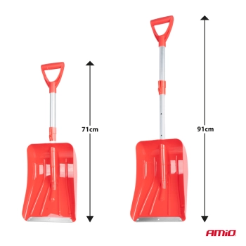 Wysuwana łopata do śniegu odśnieżania z aluminiowym ostrzem 71-91cm AMIO-04151
