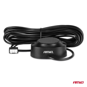 Zestaw czujników parkowania cofania Buzzer 4 sensory czarne TRUCK BUS 19 mm AMIO-02278