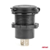 Ładowarka samochodowa z gniazdami USB wodoodporna z włącznikiem USB + 2x USB-C QC3.0 12V 24V AMIO-04596