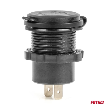 Ładowarka samochodowa z gniazdami USB wodoodporna z włącznikiem USB + 2x USB-C QC3.0 12V 24V AMIO-04596