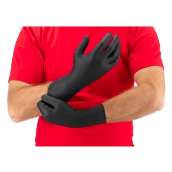 Rękawice nitrylowe Mercator MOTO BLACK rozmiar L 100szt.