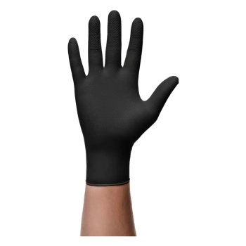 Rękawice nitrylowe czarne Mercator GoGrip BLACK 4 szt. rozmiar M