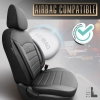 Komplet pokrowców na fotele samochodowe OTOM INSPIRE 3501 BLACK ECO-LEATHER 3-ZIP
