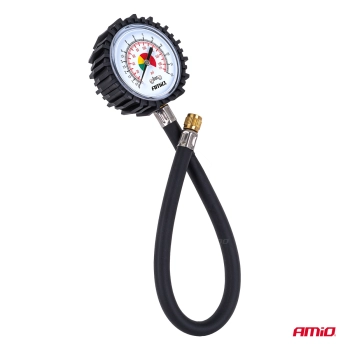 Ciśnieniomierz analogowy manometr z wężem 30cm 12 bar AMIO-04468