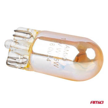 Żarówki halogenowe WY5W 12V5W LumiTec pomarańczowe chrom 2szt. AMIO-04626