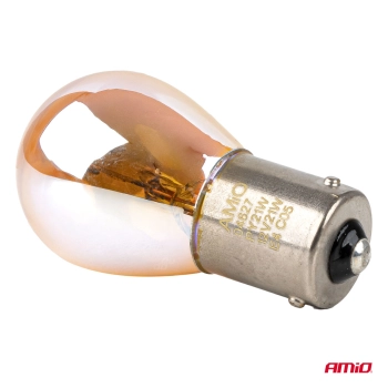 Żarówki halogenowe PY21W 12V 21W BAU15S LumiTec pomarańczowe chrom 2szt. AMIO-04627
