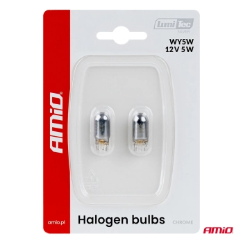 Żarówki halogenowe WY5W 12V5W LumiTec chrom 2szt. AMIO-04628