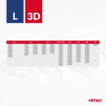 Łańcuchy śniegowe tekstylne 3D 2szt. rozmiar L EN16662-1 Önorm V5121 AMIO-04509