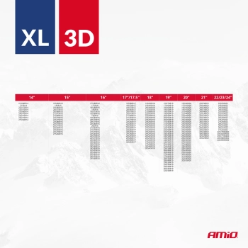 Łańcuchy śniegowe tekstylne 3D 2szt. rozmiar XL EN16662-1 Önorm V5121 AMIO-04510