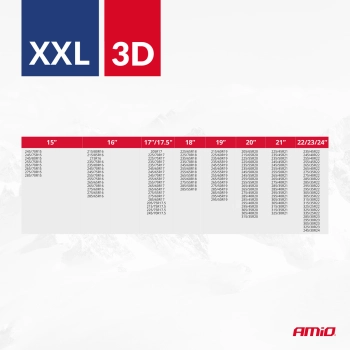 Łańcuchy śniegowe tekstylne 3D 2szt. rozmiar XXL EN16662-1 Önorm V5121 AMIO-04511