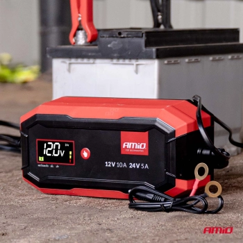 Prostownik cyfrowy AGM GEL STD LFP MAX 10A 12V 24V PRO AMIO-04528