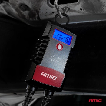 Prostownik cyfrowy AGM GEL STD LFP MAX 4A 6V 12V PRO HOOK AMIO-04531