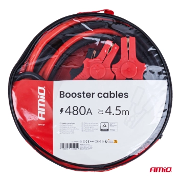 Kable przewody rozruchowe 480A 4.5m TÜV AMIO-04595