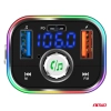 Transmiter samochodowy FM 2×USB-A 1×USB-C microSD 12V 24V AMIO-04652