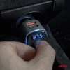 Transmiter samochodowy FM 2×USB-A microSD 12V 24V AMIO-04654