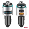 Transmiter samochodowy FM 2×USB-A microSD 12V 24V AMIO-04654