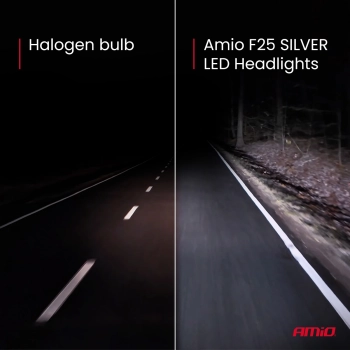 Żarówki samochodowe LED F25 SILVER FULL CANBUS 62W H7 H18 12V 24V AMIO-04704