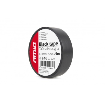 Taśma izolacyjna czarna szkot 25mm x 9m AMIO-01430