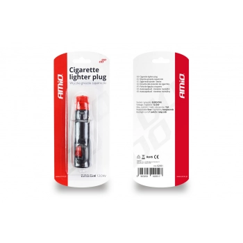 Wtyczka gniazda zapalniczki z włącznikiem EURO DIN 12V 24V AMIO-02051
