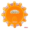 Lampa ostrzegawcza awaryjna z funkcją latarki 3xAAA IP65 12SMD + 3SMD światło pomarańczowe AMIO-04828