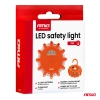 Samochodowa lampa awaryjna akumulatorowa z funkcją latarki LED 12SMD+3SMD 650mAh (BATT) światło czerwone AMIO-04673