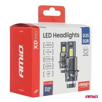Żarówki samochodowe LED XD PRO D2S D2R FULL CANBUS AMIO-04680