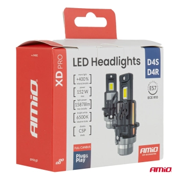 Żarówki samochodowe LED XD PRO D4S D4R FULL CANBUS AMIO-04682