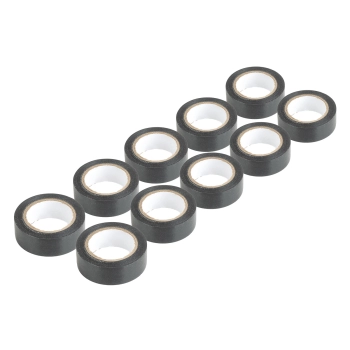 Taśmy izolacyjne PVC zestaw 10szt. czarne 19mm x 10m x 0.13mm AMIO-04845