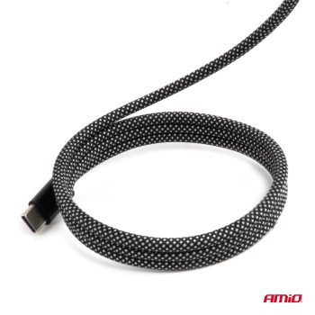 Kabel USB magnetyczny USB-C – USB-C 60W 100cm AMIO-04840