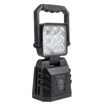 Lampa robocza przenośna biała z funkcją lampy ostrzegawczej 15W (BATT) AMIO-04865