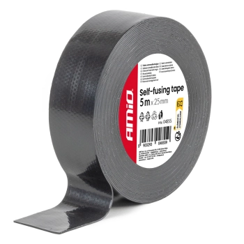 Taśma samowulkanizująca czarna 25mm x 5m x 0.5mm AMIO-04855